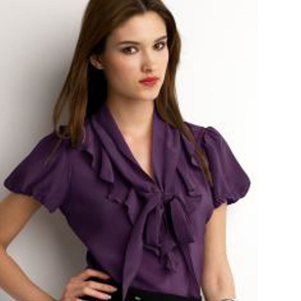 Banana Republic Silk Tie Front Blouse